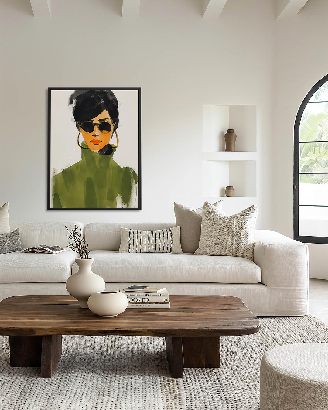 Stijlvolle vrouw – staand wanddecoratie kunstwerk