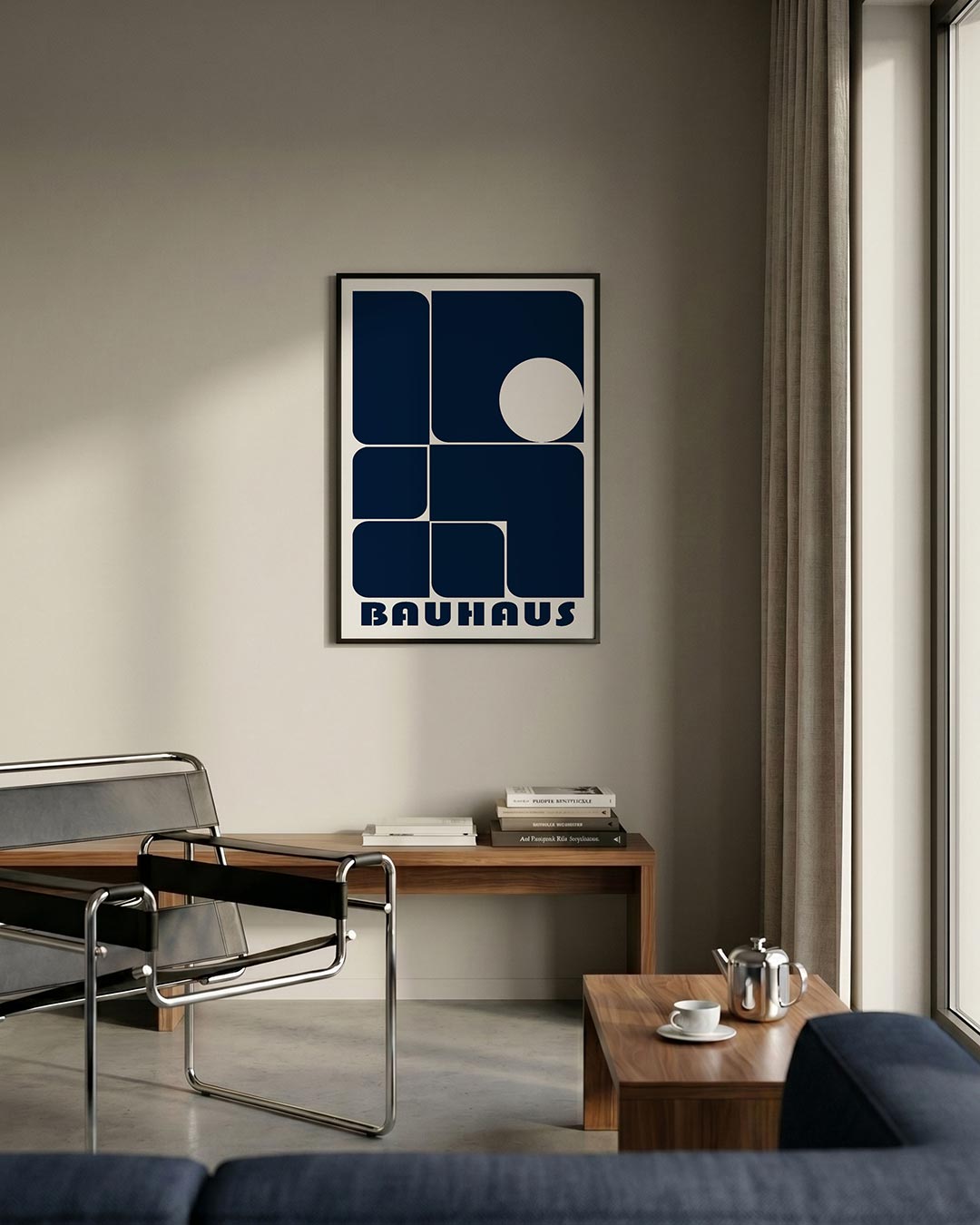 Vormen en vlakken – staande Bauhaus poster voor aan de muur