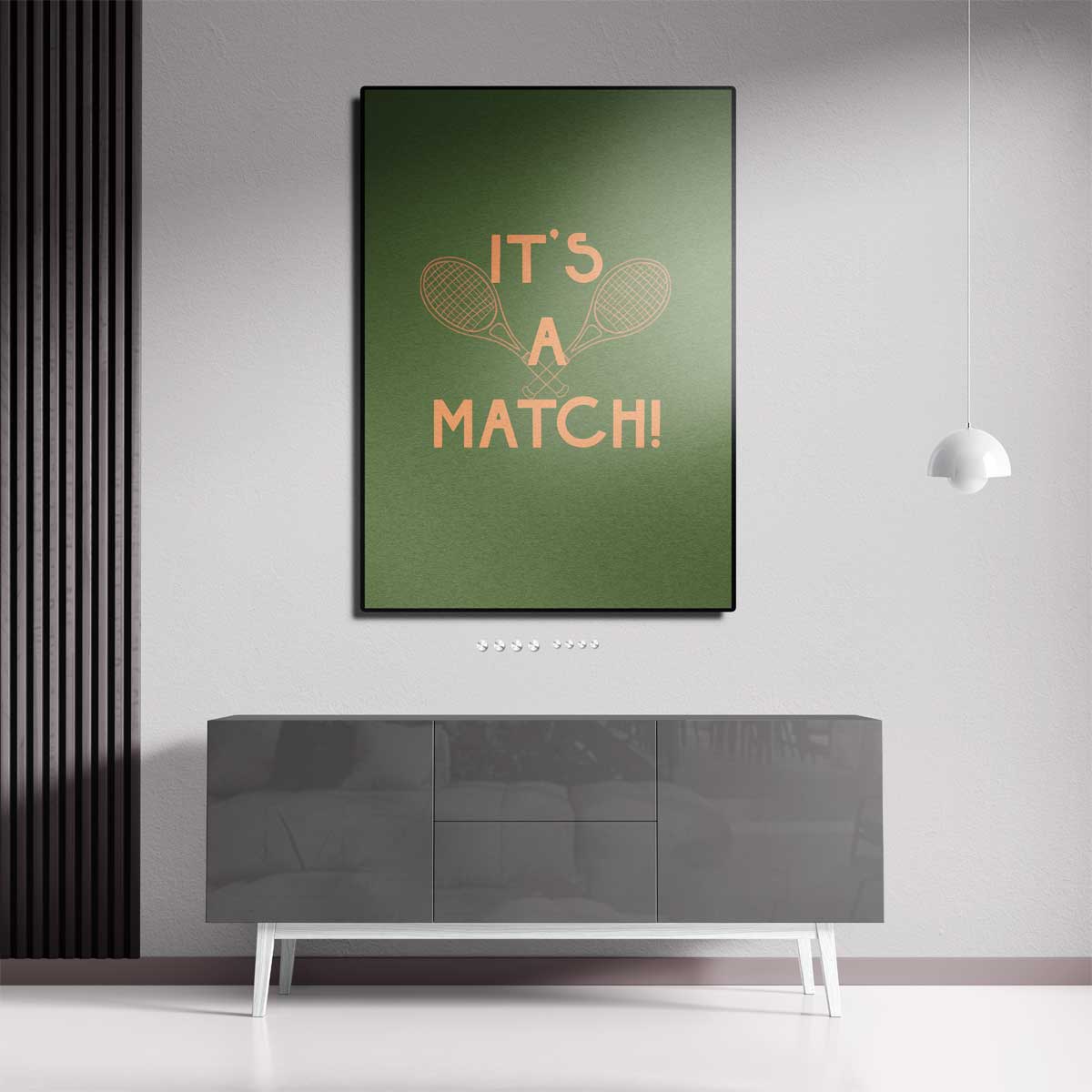 It's a Match Tennis – staand kunstwerk voor modern interieur