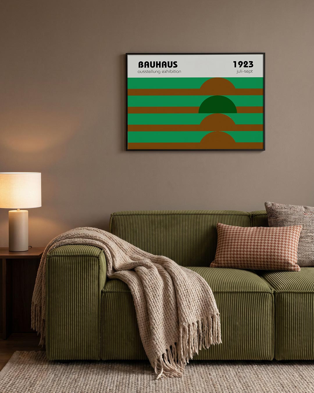 Vorm en balans – geometrische Bauhaus poster in liggend formaat