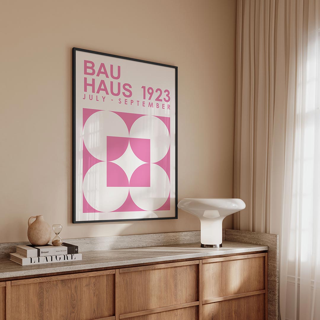 Vormen en vlakken – geometrische Bauhaus poster in staand formaat