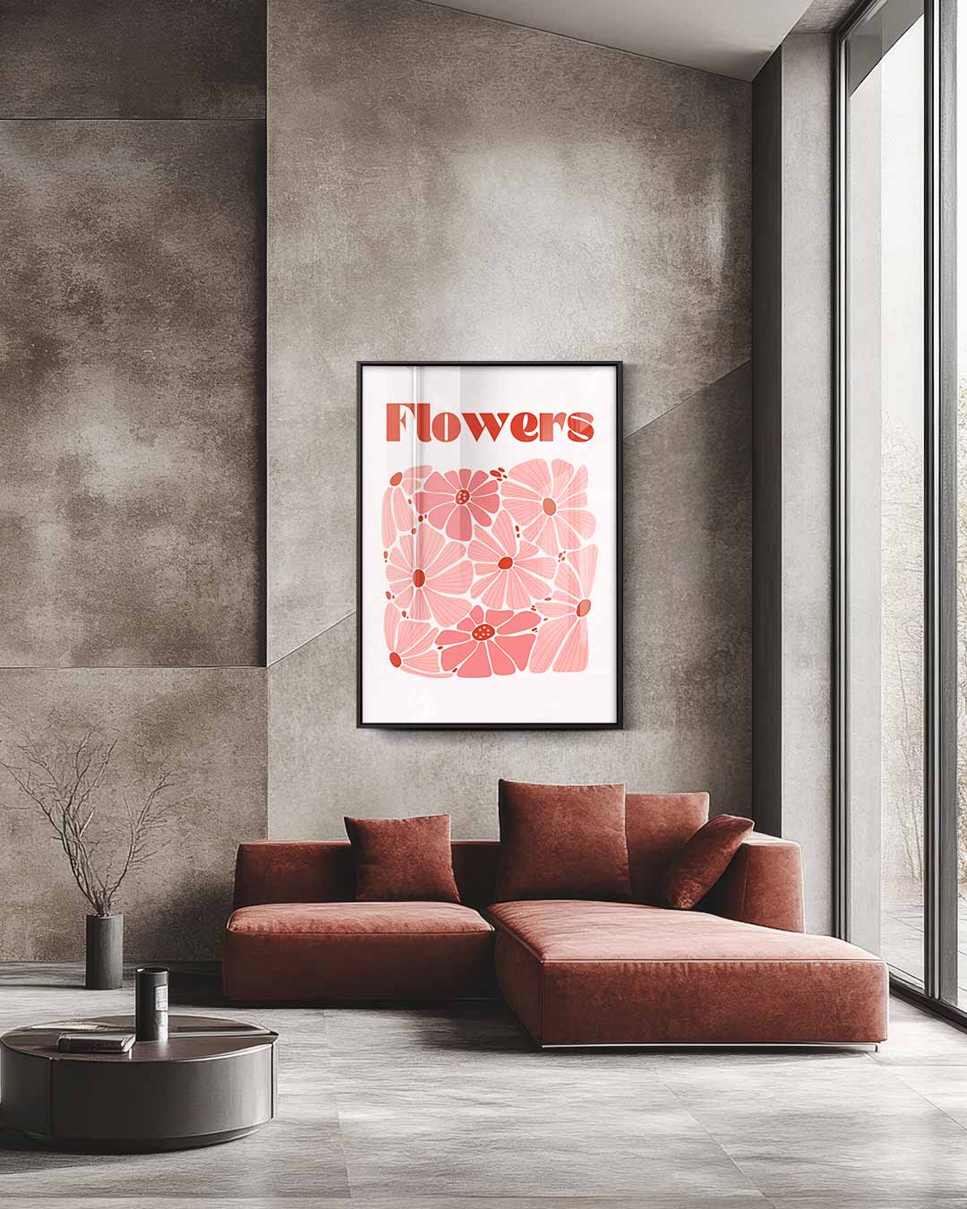 Bloemenpracht – staande wandkunst voor woonkamer of interieur