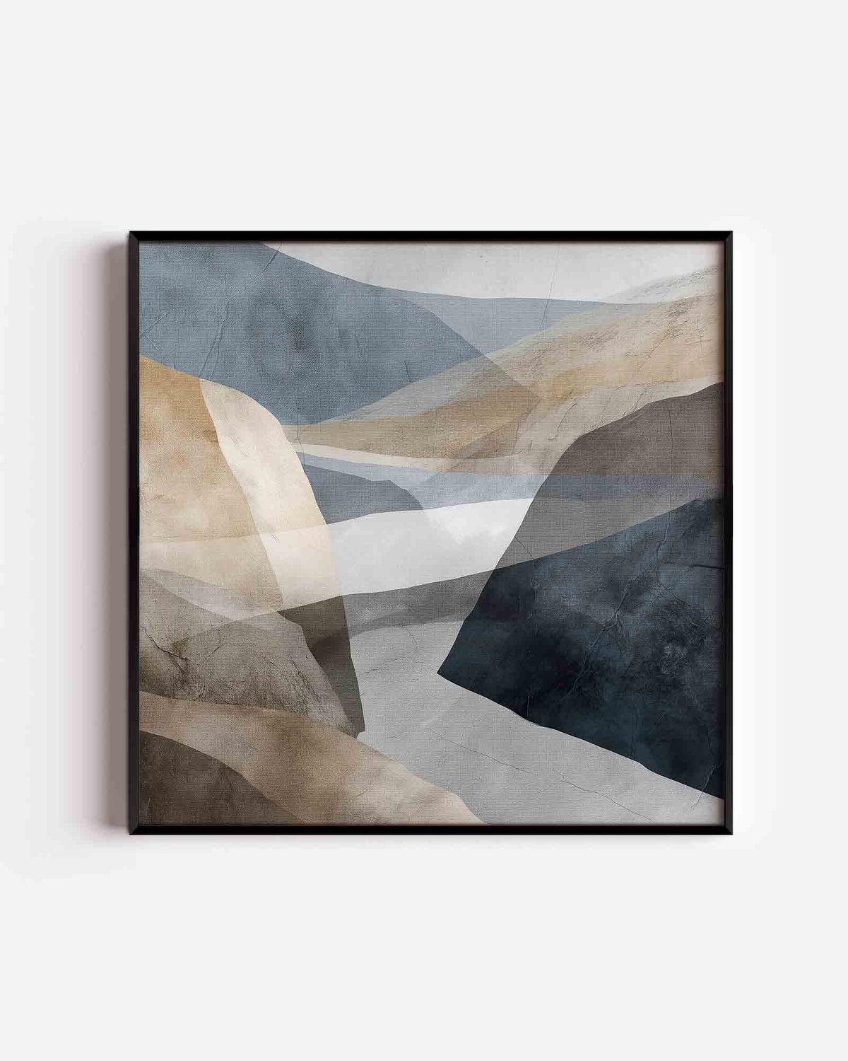 Abstracte landschapsvormen – abstracte vierkante poster als wanddecoratie