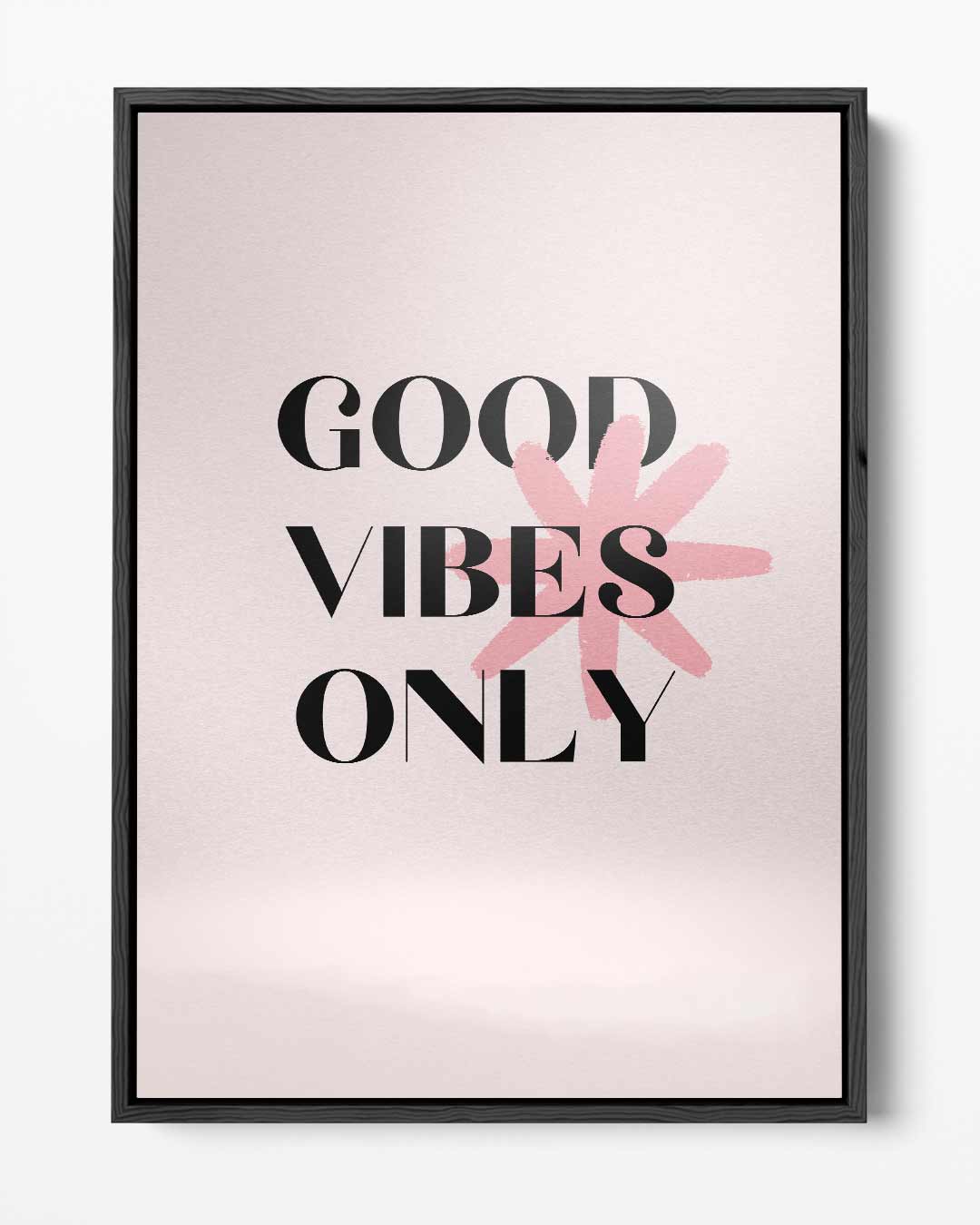 Good Vibes Only – portret kunstwerk als wanddecoratie