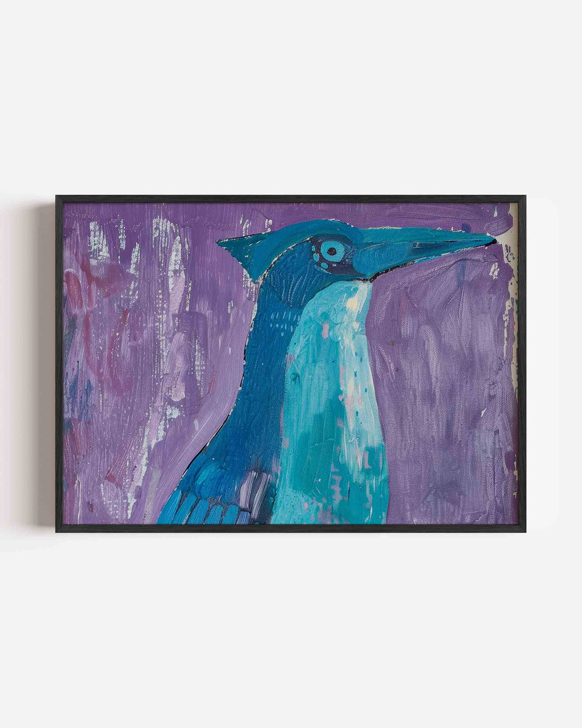 Blauwe vogel – dieren landscape poster als wanddecoratie