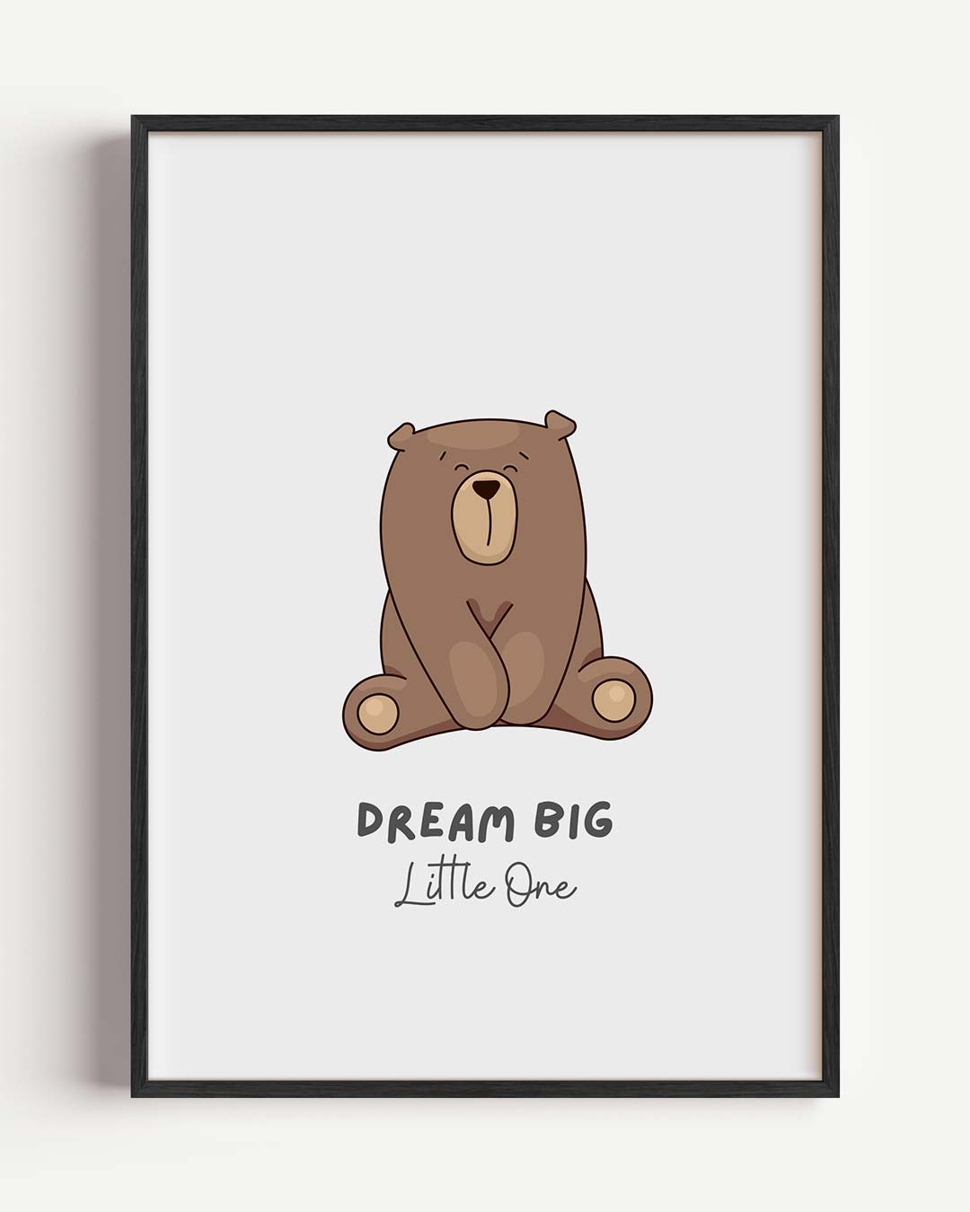 Droom Grote Beer Kinderkamer – kids portret poster als wanddecoratie