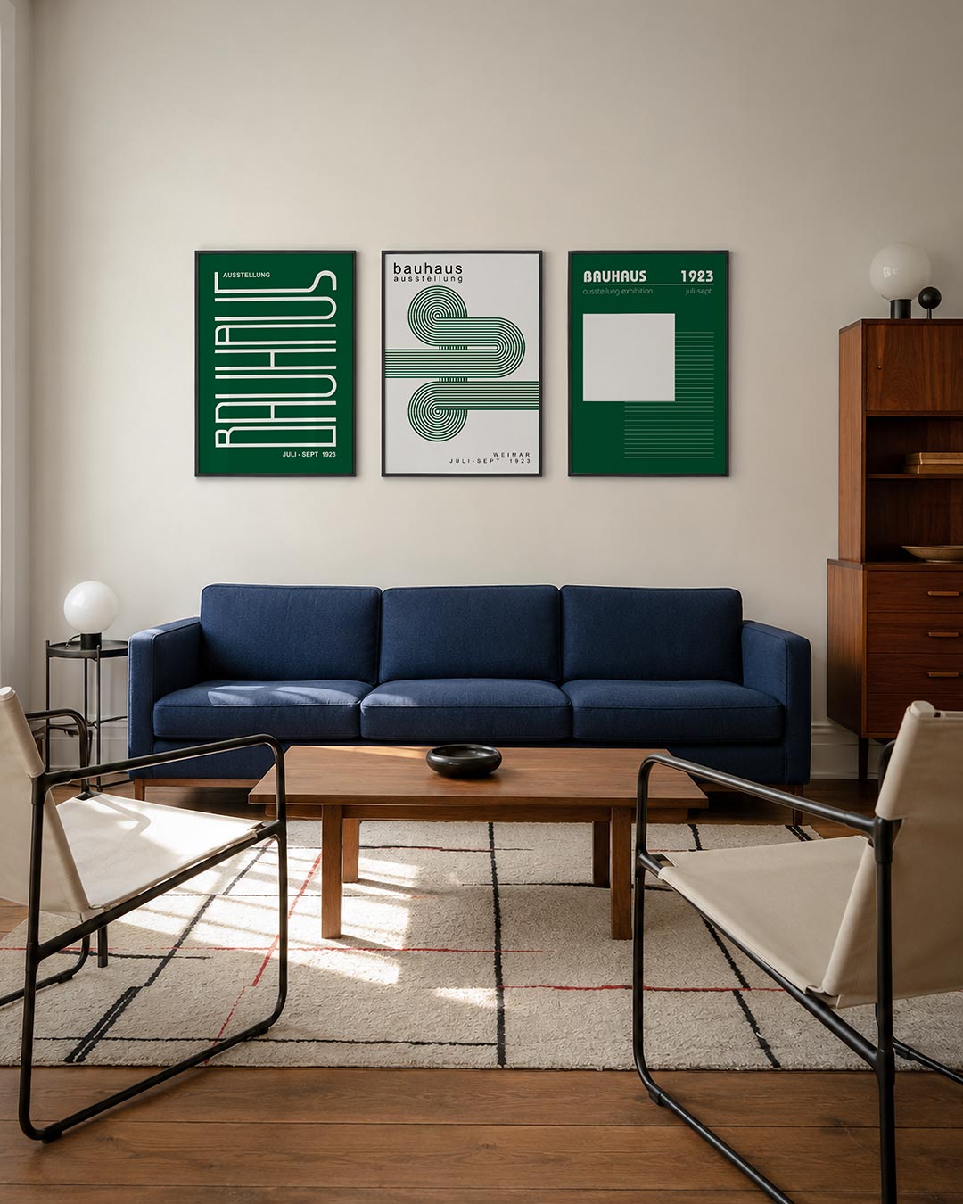 Abstract driedelige posterset – een abstracte posterset met donkere tinten en een rustige visuele opbouw.