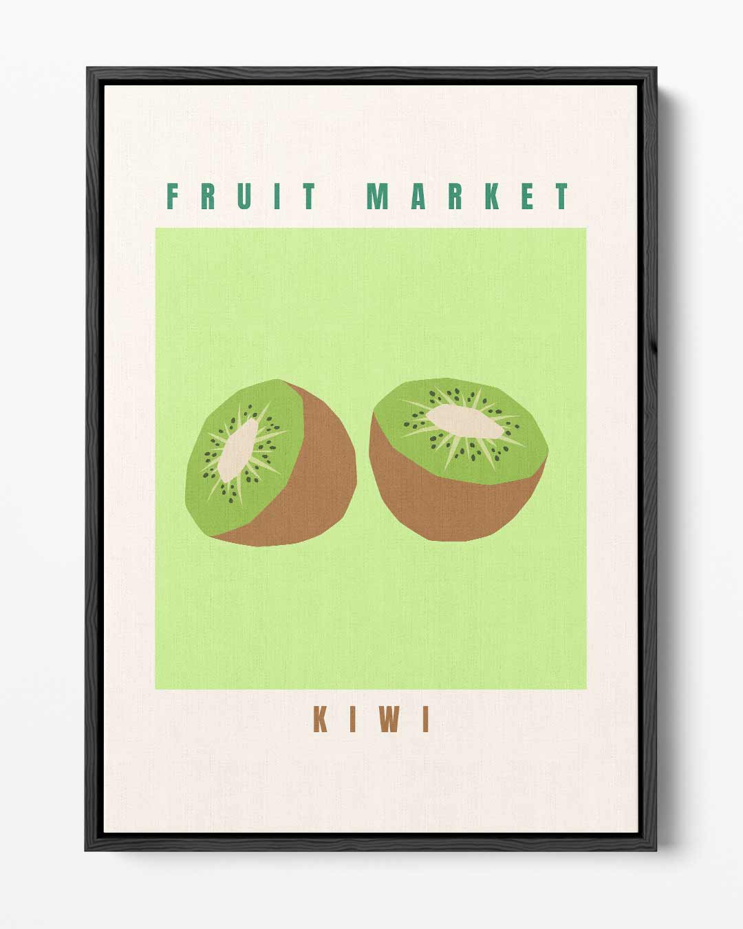 Kleurige Kiwi Kunstprint – portret kunstwerk als wanddecoratie