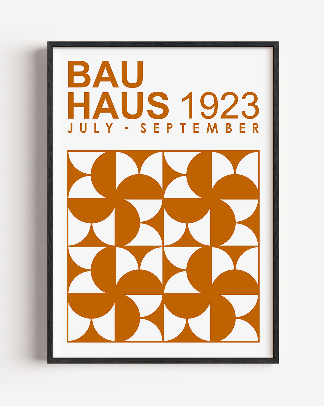 Vormritme en kleur – staande Bauhaus poster als wanddecoratie