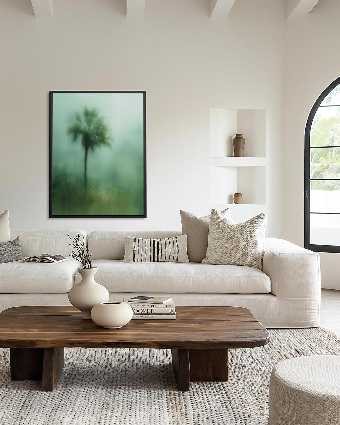 Vervagende palm – staand wanddecoratie kunstwerk
