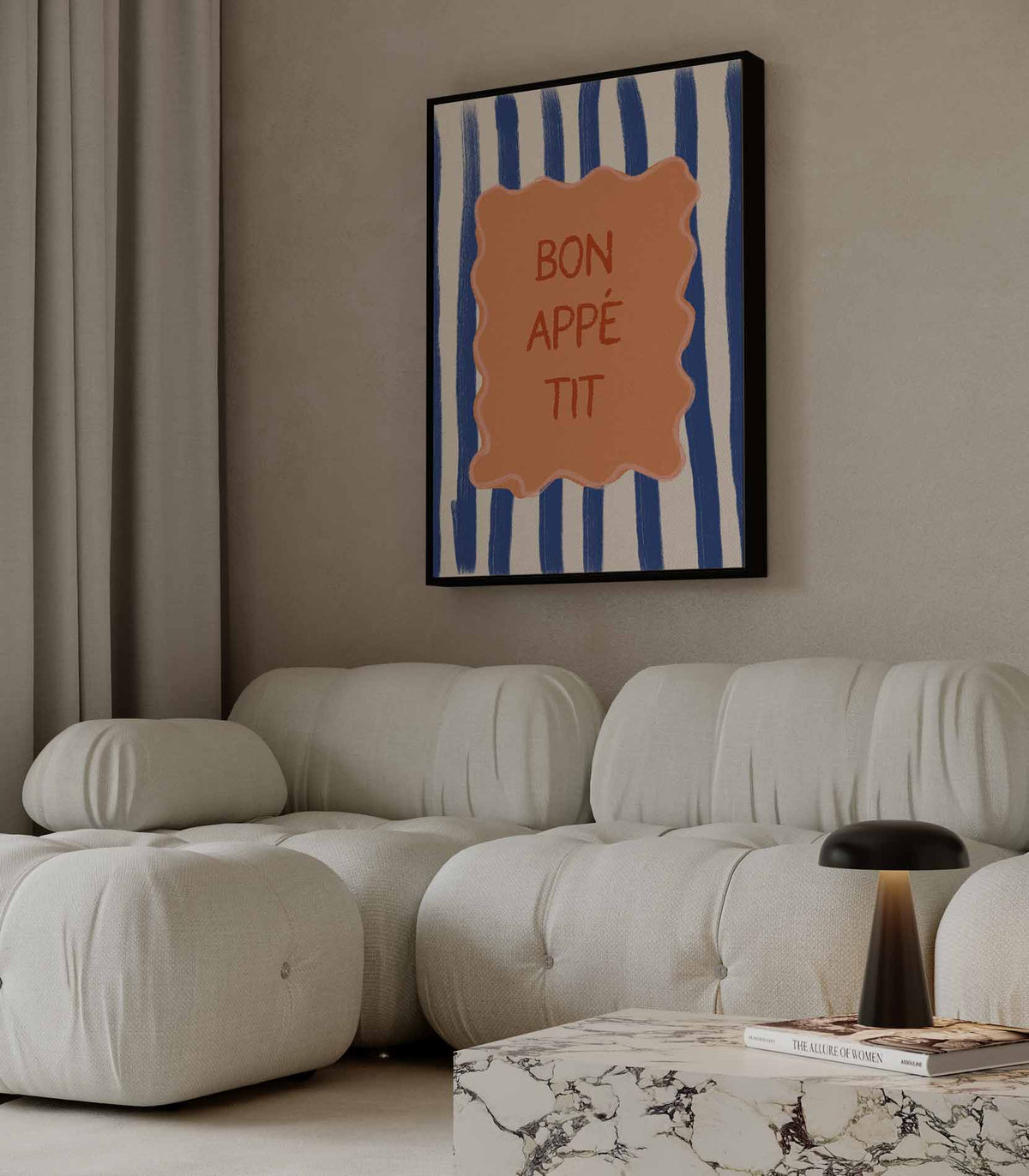 Bon Appétit Artistieke – canvas wanddecoratie in portret formaat