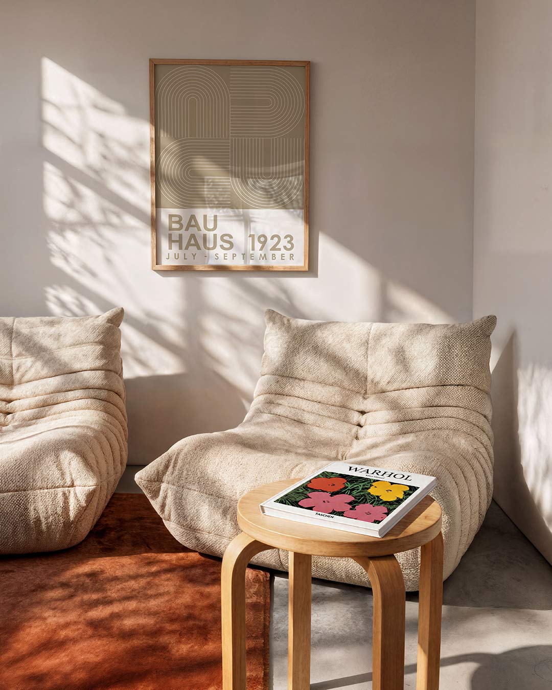 Lijnen en vlakken – moderne Bauhaus wandkunst als poster