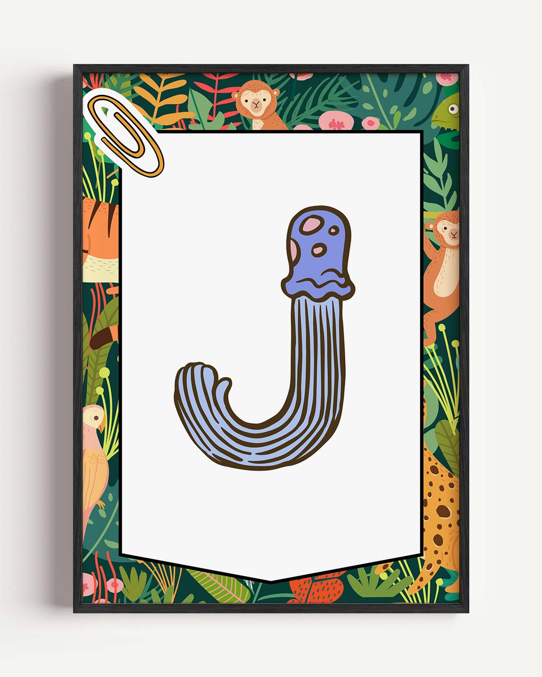 Speelse Jungle Dieren – kids portret poster als wanddecoratie