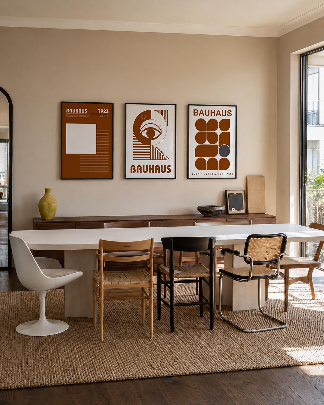 Vormen en lijnen posterset – tweede productweergave – deze posterset in drie delen toont een speelse combinatie van een groot