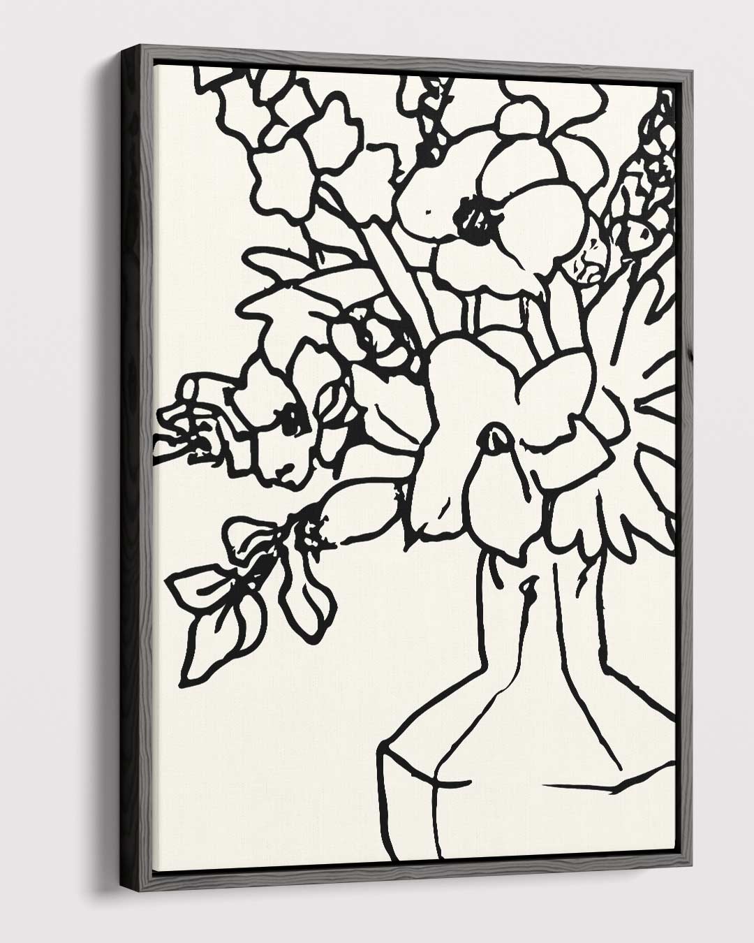 Bloemen in Lijn – dibond kunstwerk als wanddecoratie