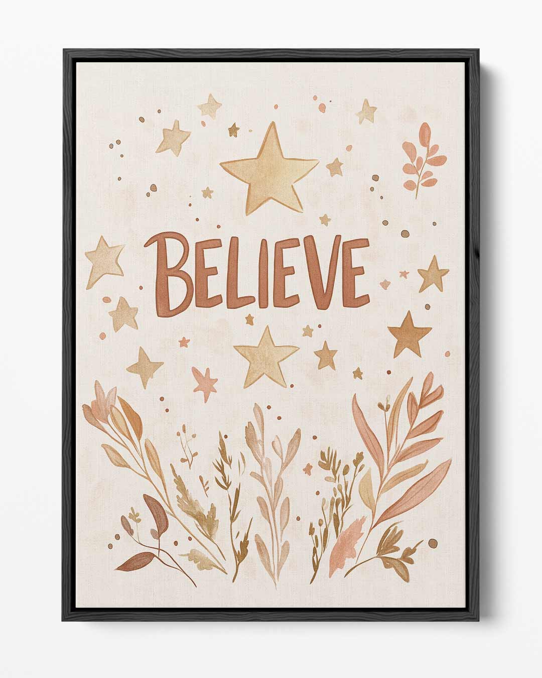 Inspirerende Sterren en Planten Poster – portret kunstwerk als wanddecoratie