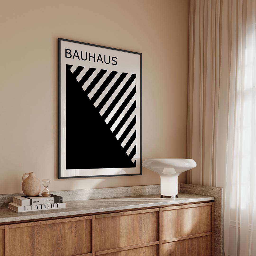 – geometrische Bauhaus poster in staand formaat