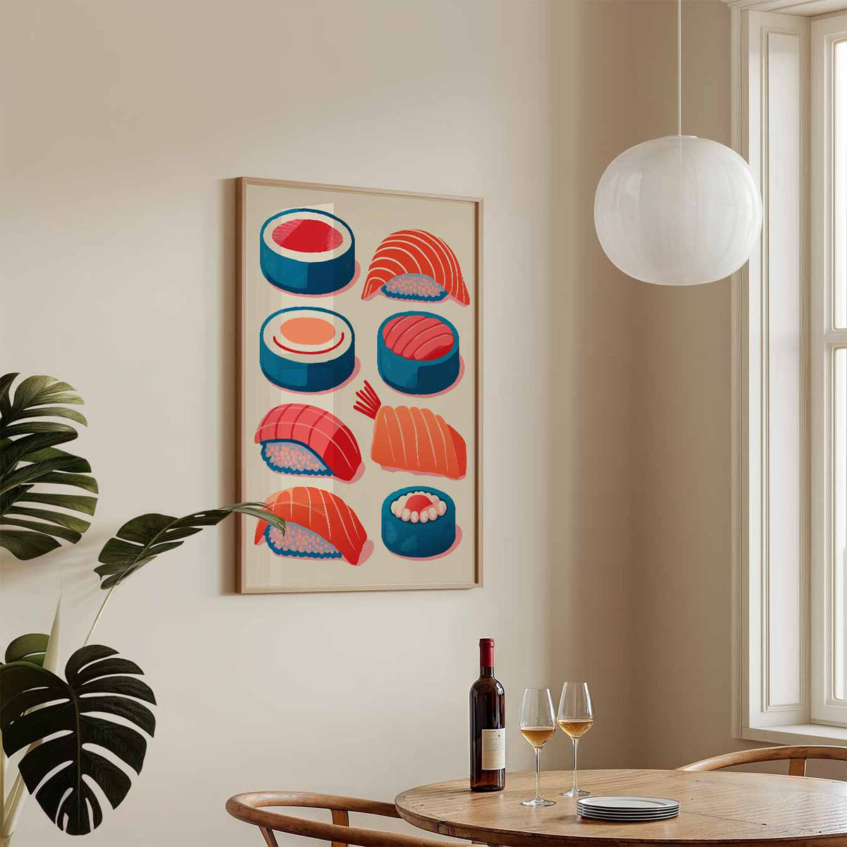 Sushi Vibes – staande keuken wanddecoratie van WallArtistic