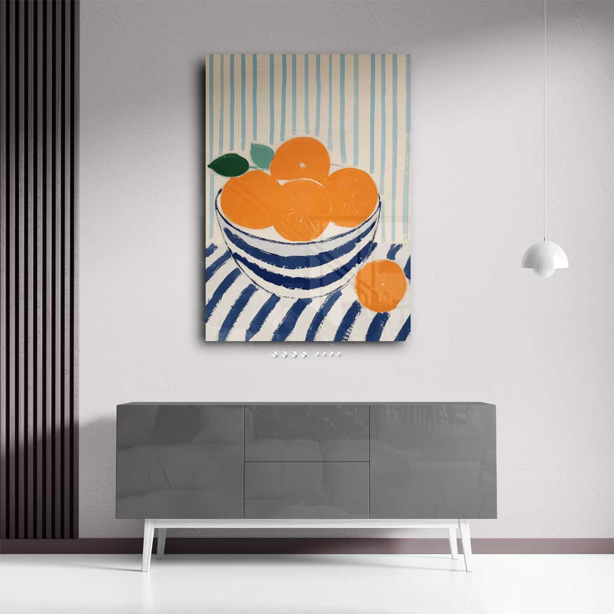 Zomers Stilleven met Mandarijnen – plexiglas wanddecoratie in portret formaat