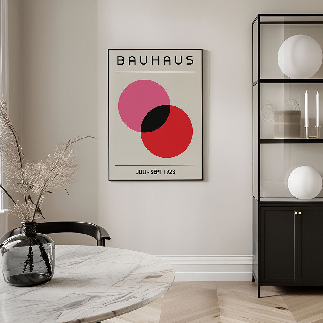 Vormen en vlaken – geometrische Bauhaus poster in staand formaat