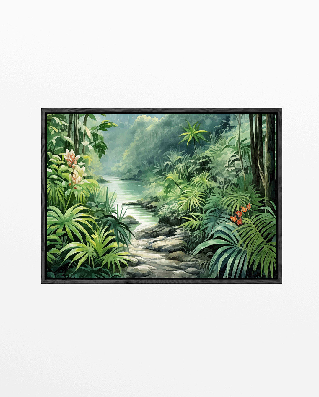 Tropisch boslandschap – liggend jungle kunstwerk