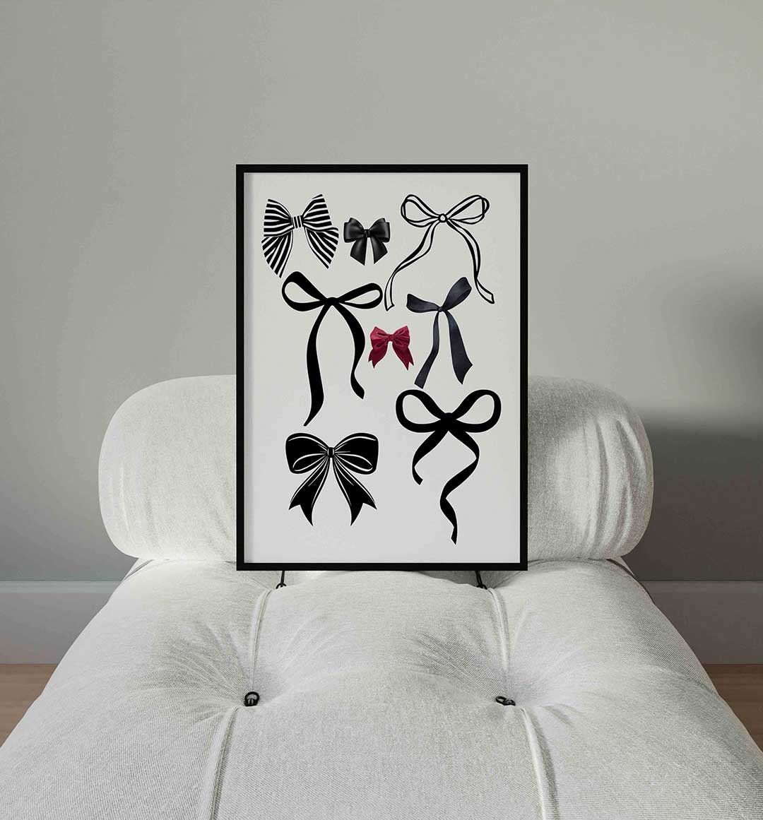 Verschillende strikken – staande Pop Art wanddecoratie van WallArtistic