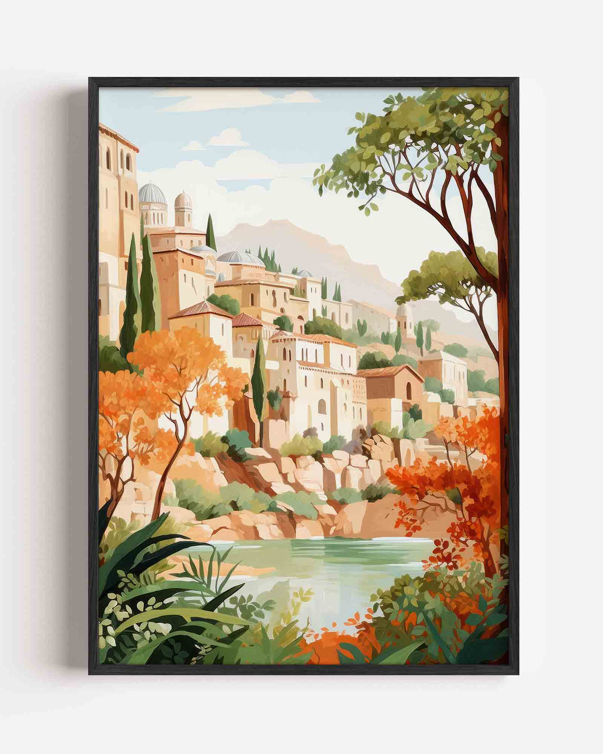 Mediterrane landschap – keuken portret poster als wanddecoratie