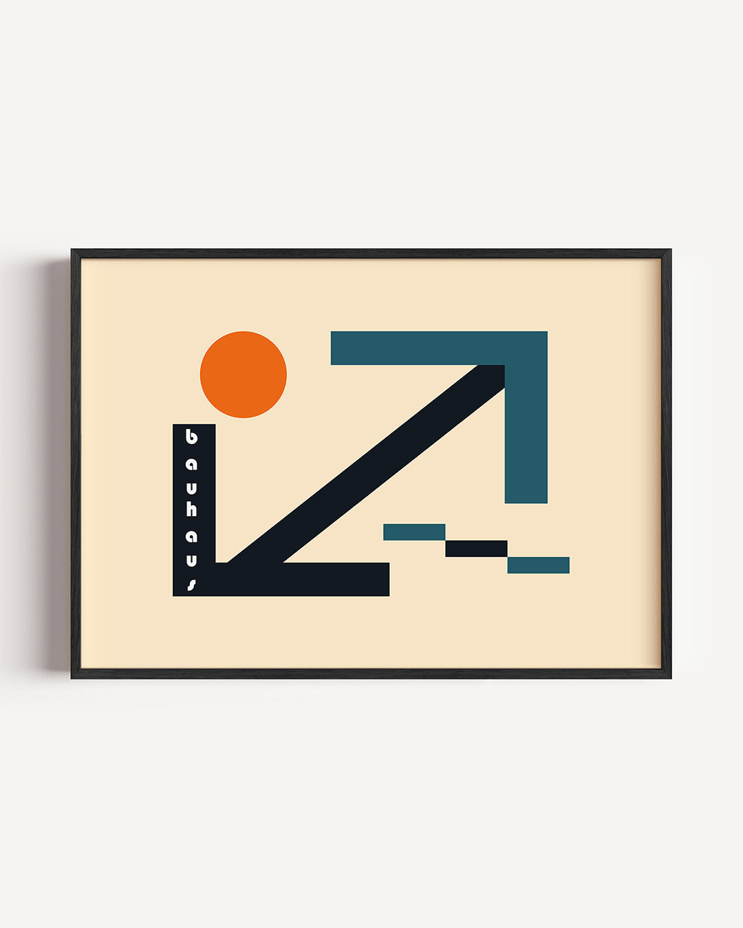 Vorm en balans – liggende Bauhaus poster als wanddecoratie