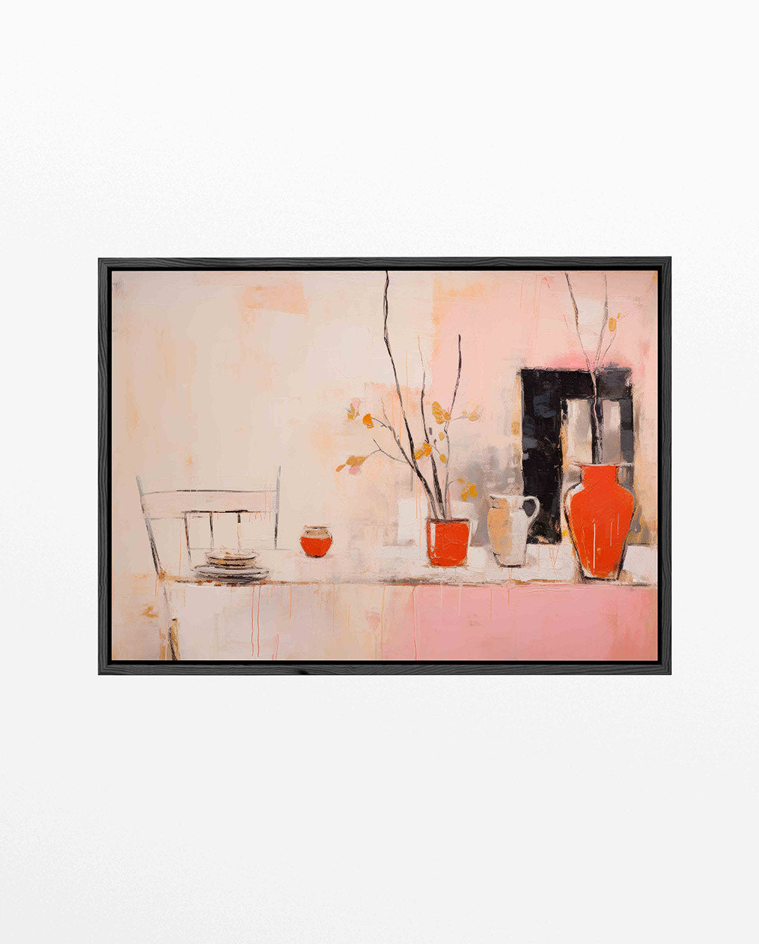 Stilleven met vazen – liggend modern kunstwerk