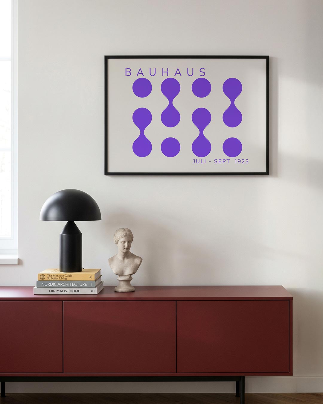 Vormritme en kleur – moderne Bauhaus wandkunst als poster