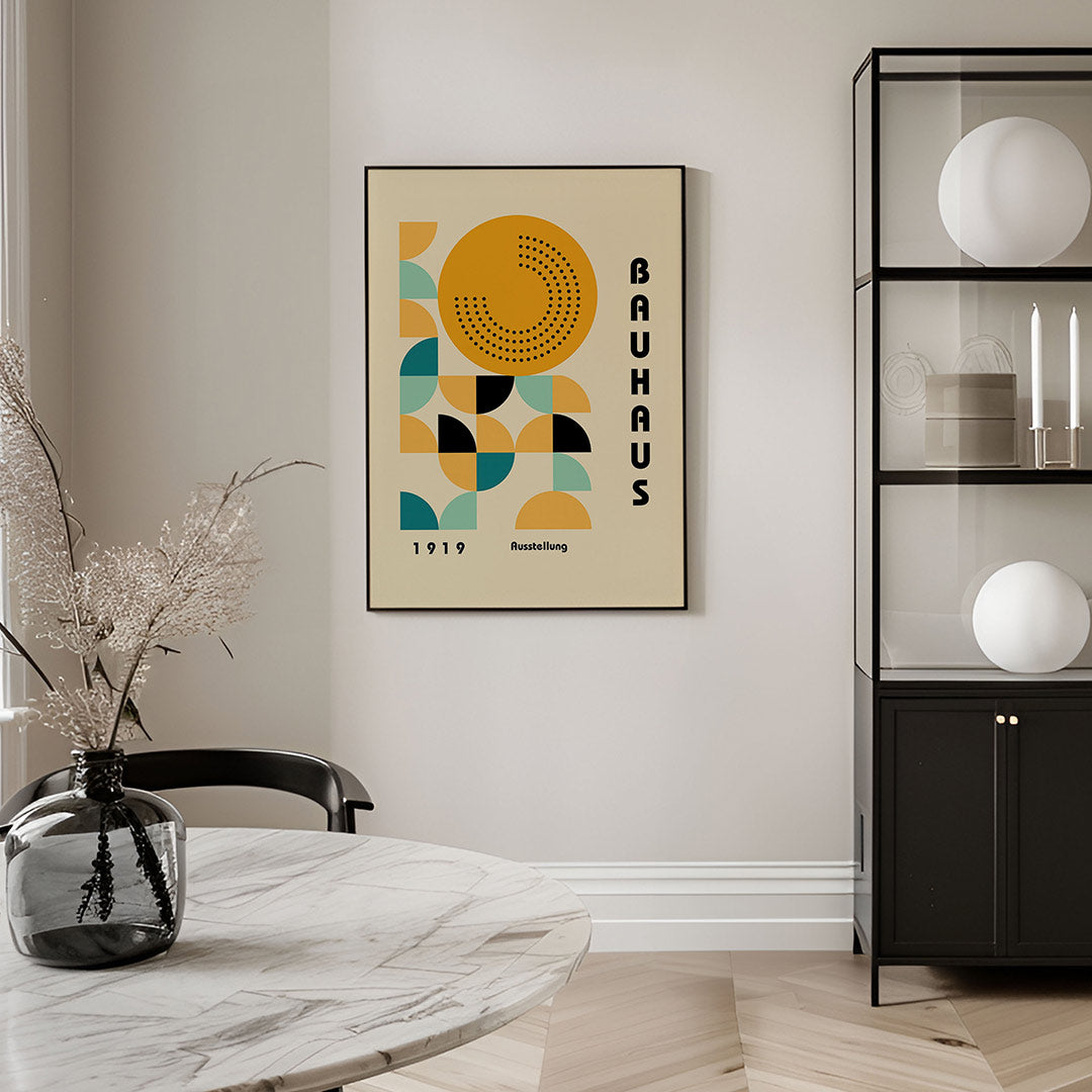 Vorm en kleur – geometrische Bauhaus poster in staand formaat