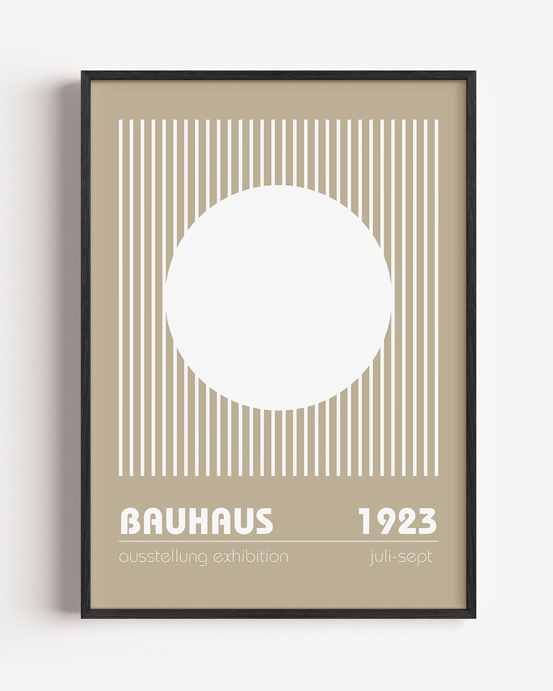 Cirkel en lijnen – staande Bauhaus poster als wanddecoratie