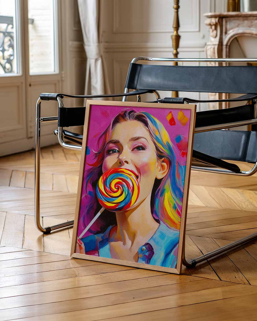 Kleurrijke Lolly Droom – urban poster in staand formaat