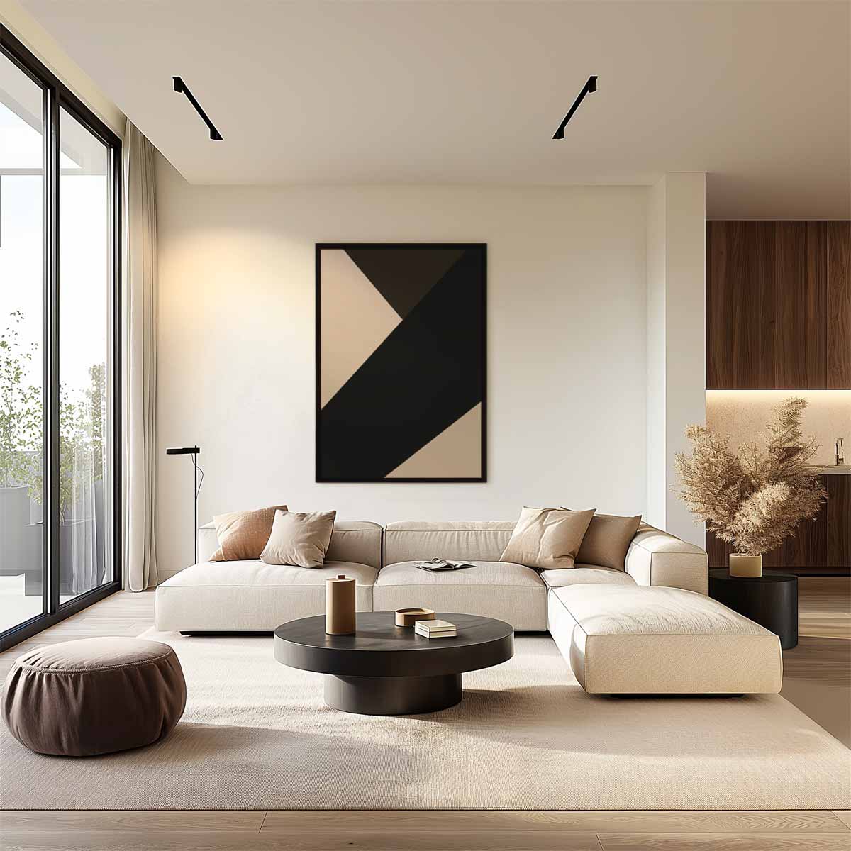 Gedurfde Abstracte Compositie – plexiglas wanddecoratie in portret formaat