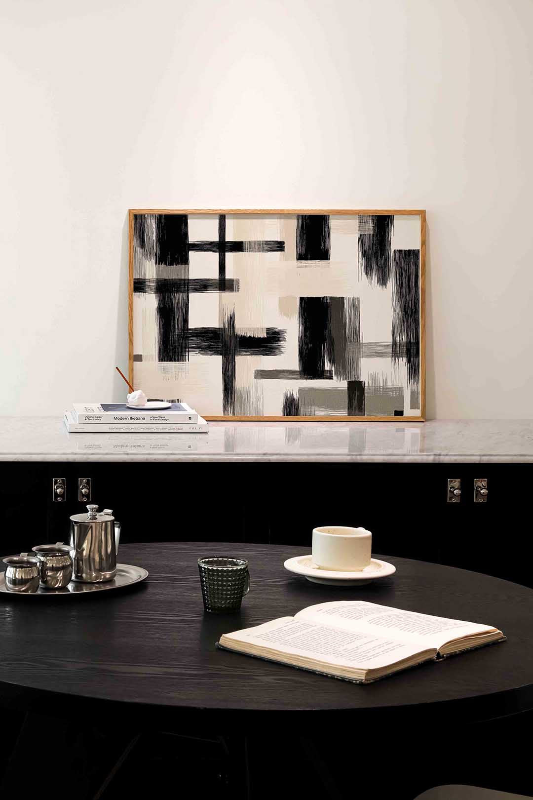 Abstracte lijnen – abstracte poster in liggend formaat