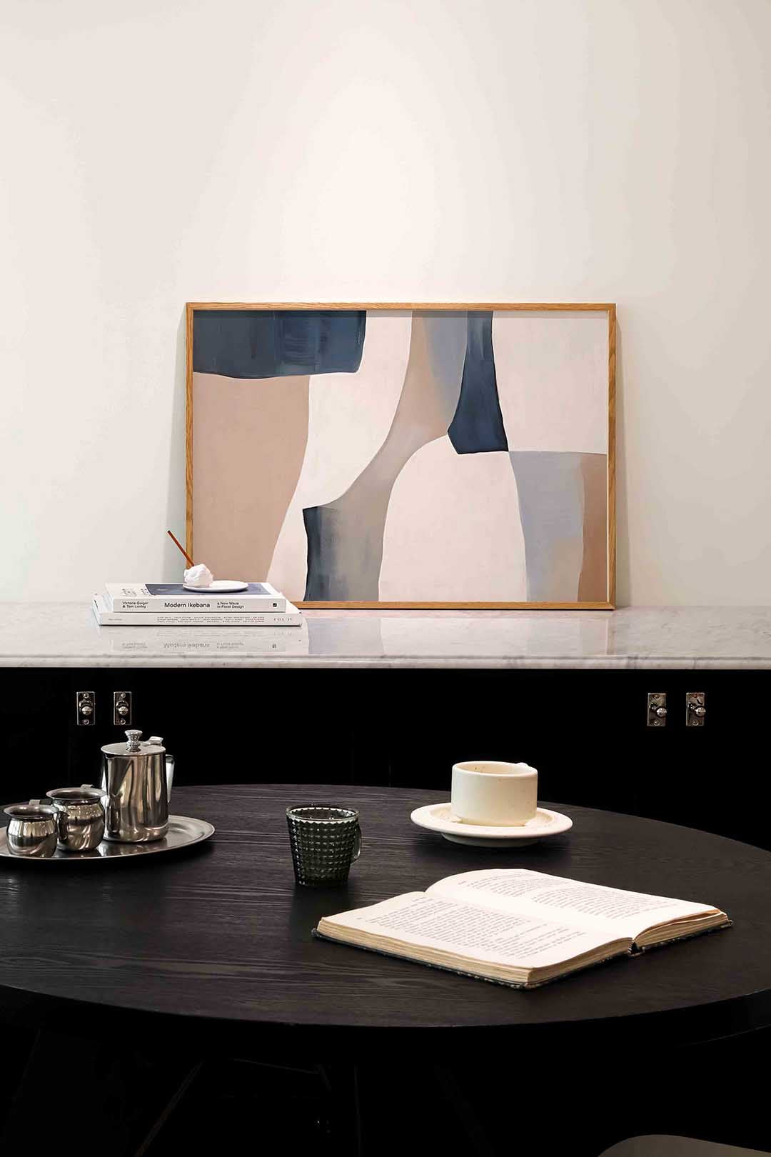 Abstracte vormen – abstracte poster in liggend formaat