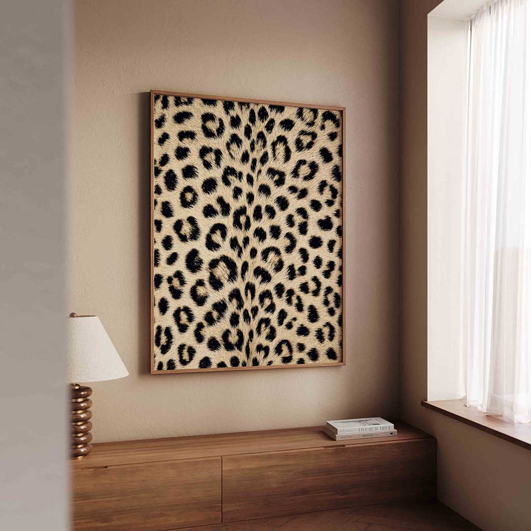 Luipaardprint – safari wandkunst als portret poster