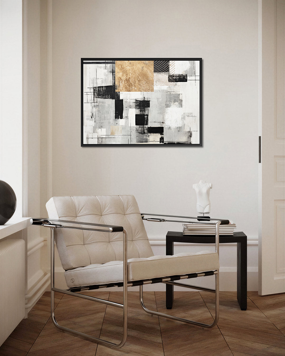 Geometrische compositie – Abstract kunstwerk – kunstwerk op canvas, dibond of plexiglas