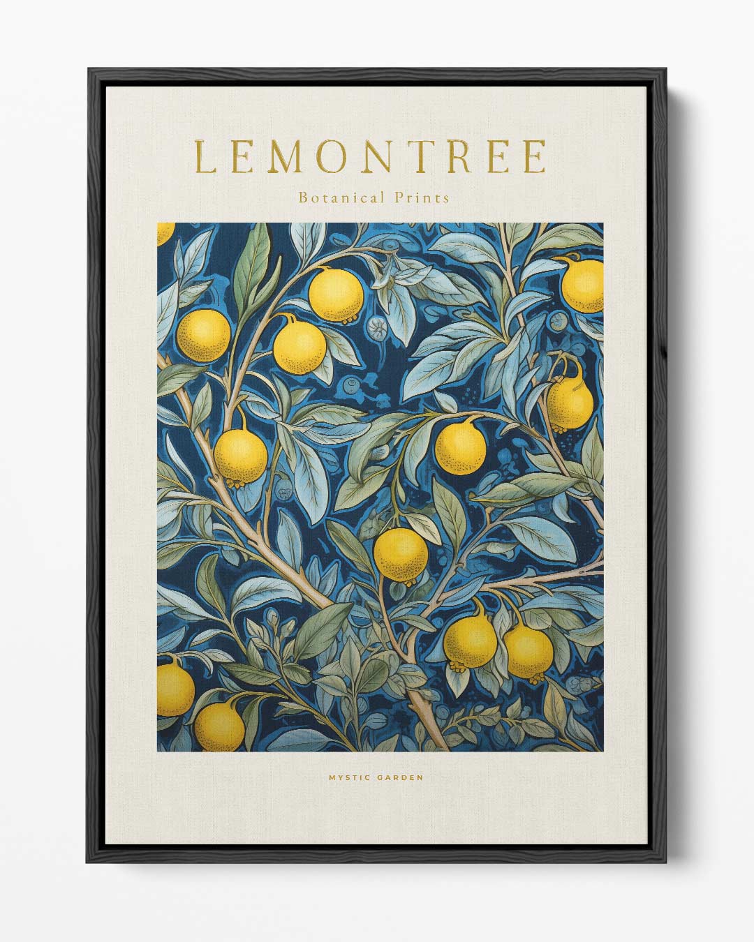 Botanische Citroenprint – portret kunstwerk als wanddecoratie