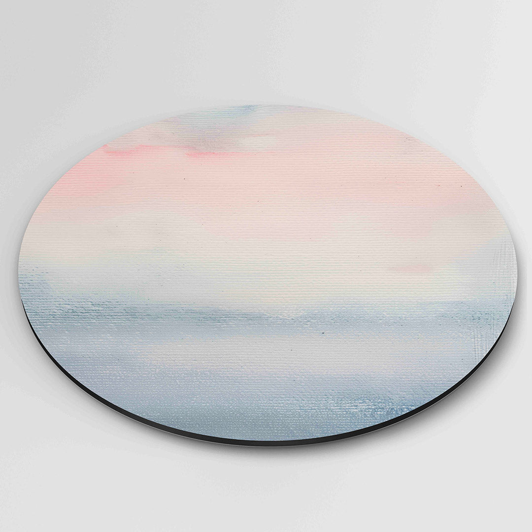 Zonsopgang – ronde textuur wanddecoratie van WallArtistic