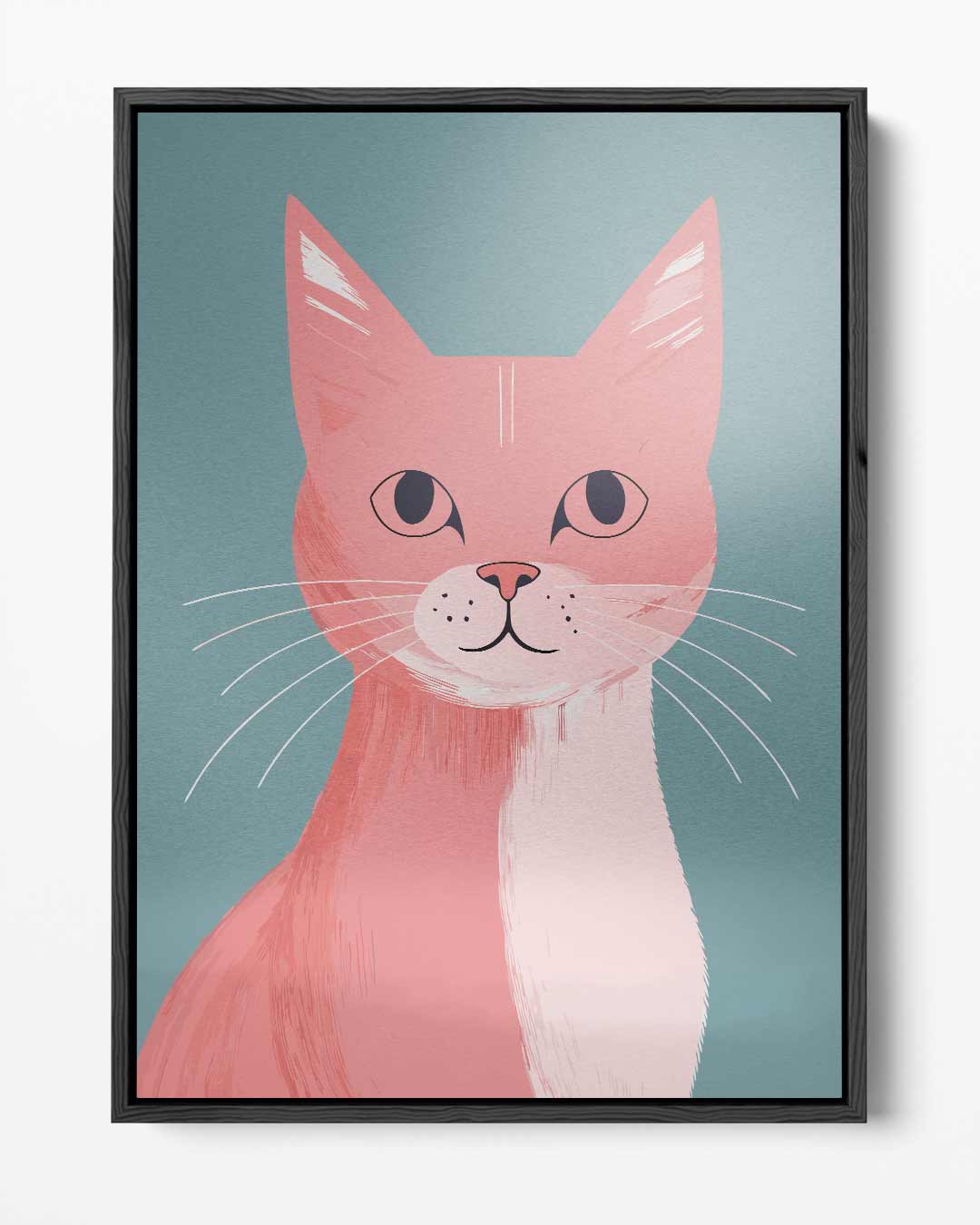 Vrolijke Kat Op Canvas – portret kunstwerk als wanddecoratie