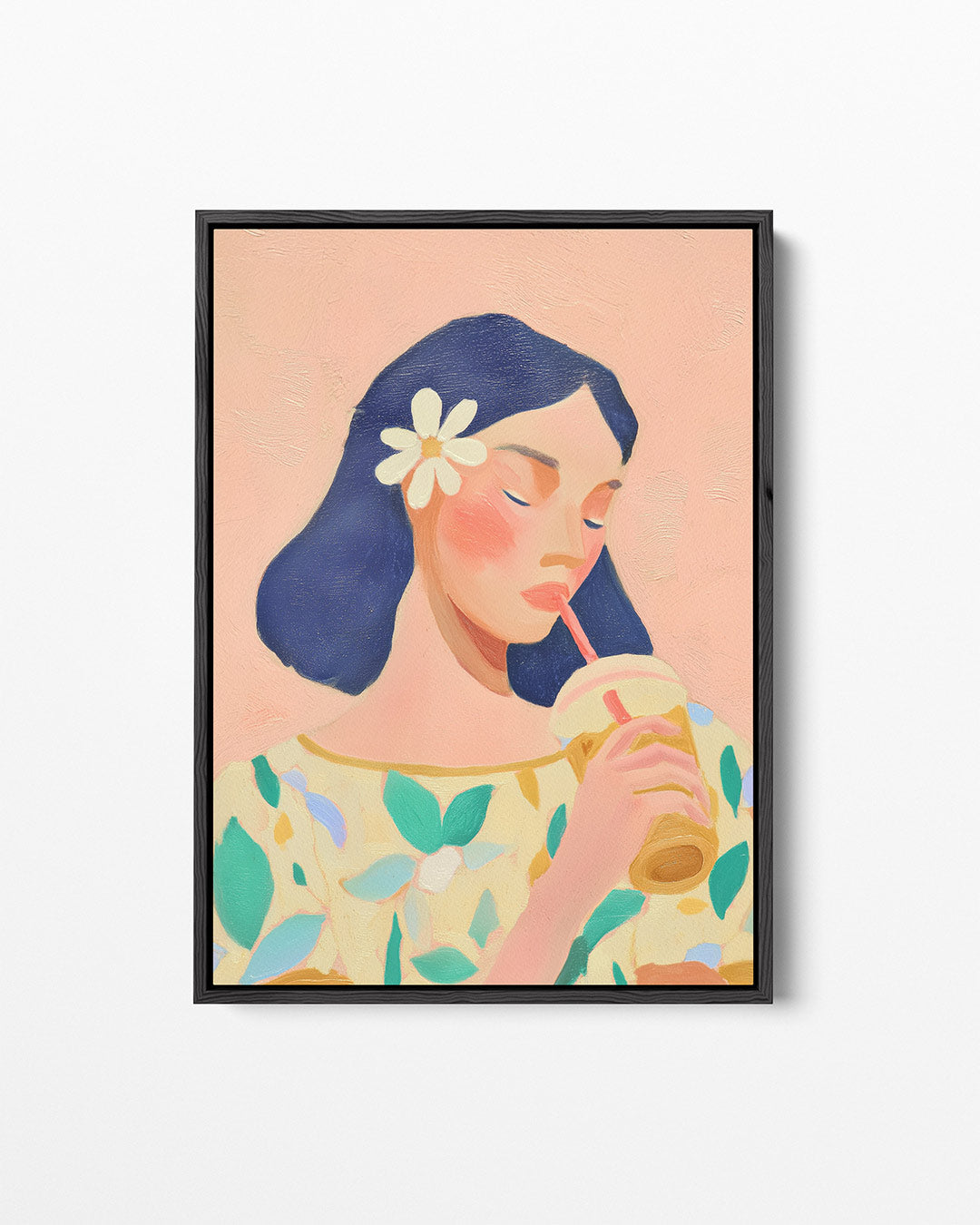 Dromerige vrouw – staand wanddecoratie kunstwerk