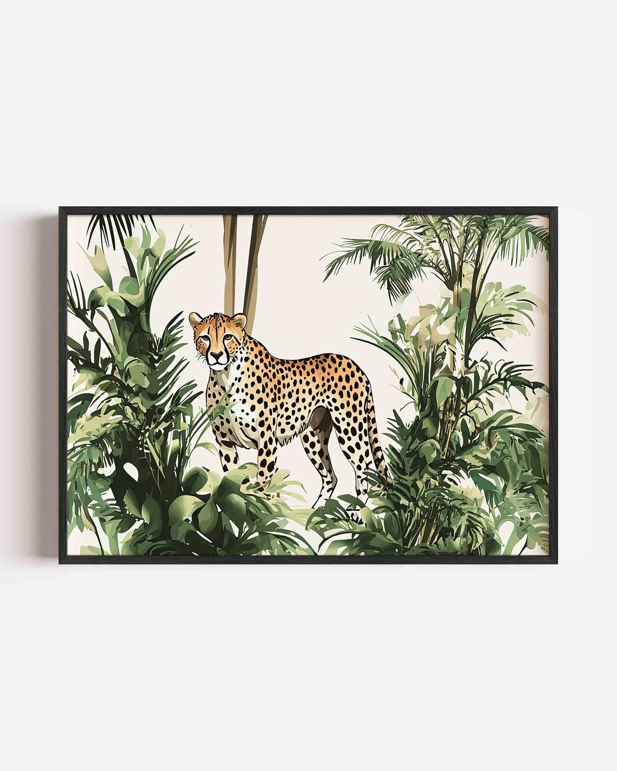 Luipaard in jungle – jungle landscape poster als wanddecoratie