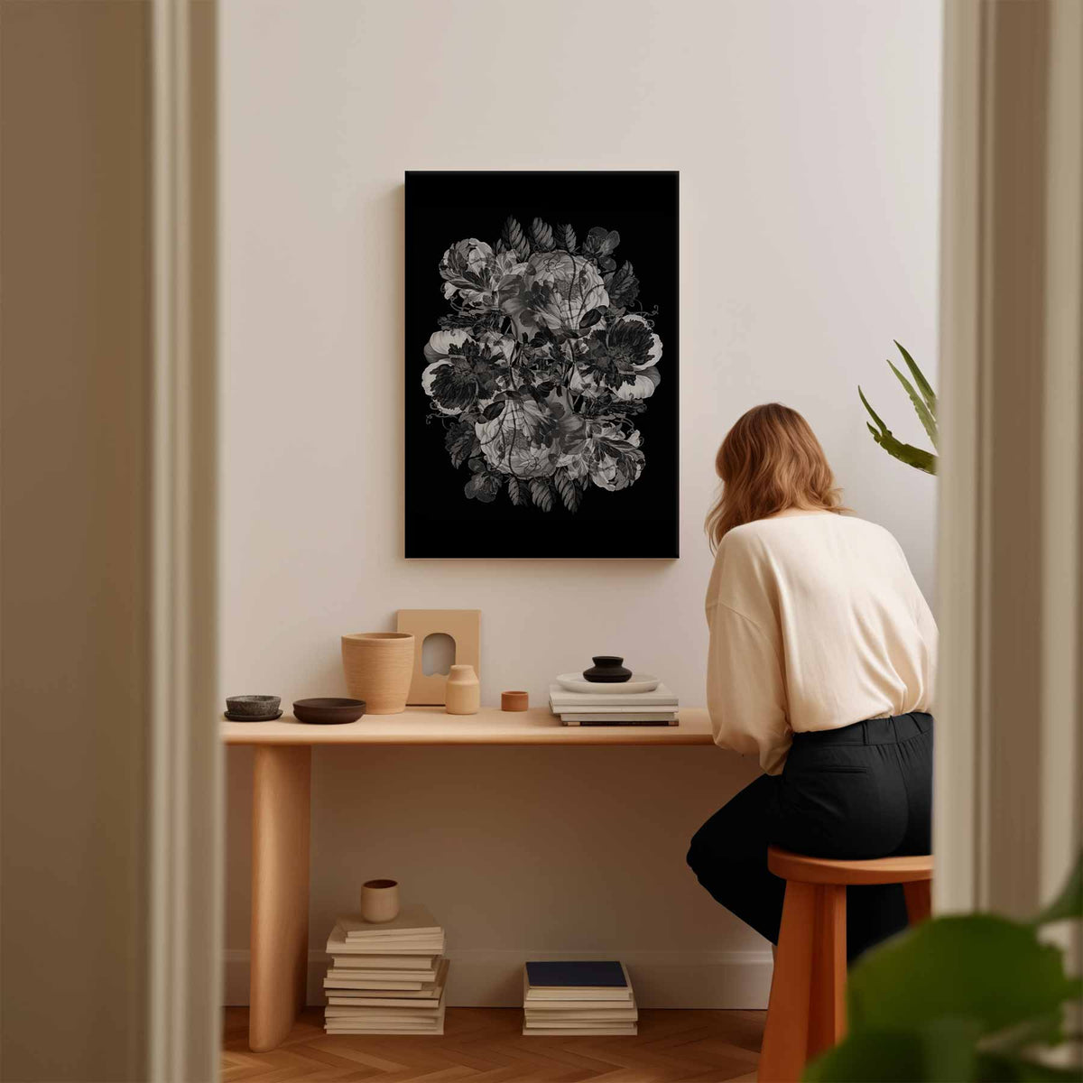 Mystieke Bloemenweelde – plexiglas kunstwerk als wanddecoratie