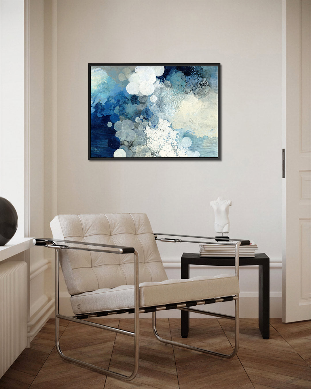 Dromerige kleurencompositie – Blauwe – kunstwerk op canvas, dibond of plexiglas
