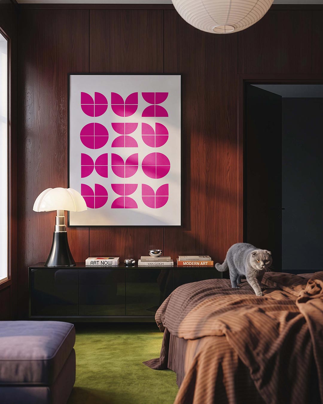 – geometrische Bauhaus poster in staand formaat