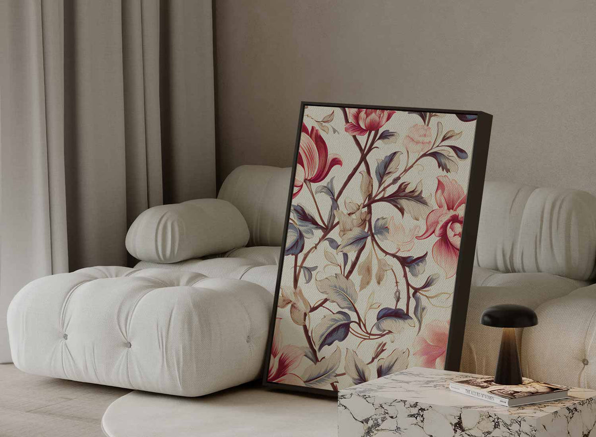 Tijdloze Bloemenpracht – modern portret kunstwerk van WallArtistic