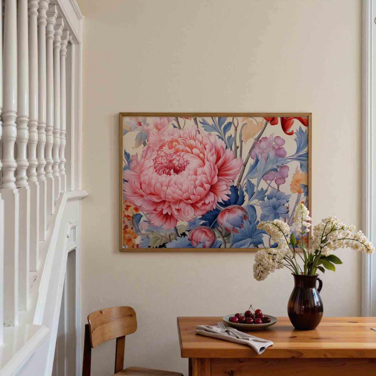 Bloemenpracht – botanische poster in liggend formaat