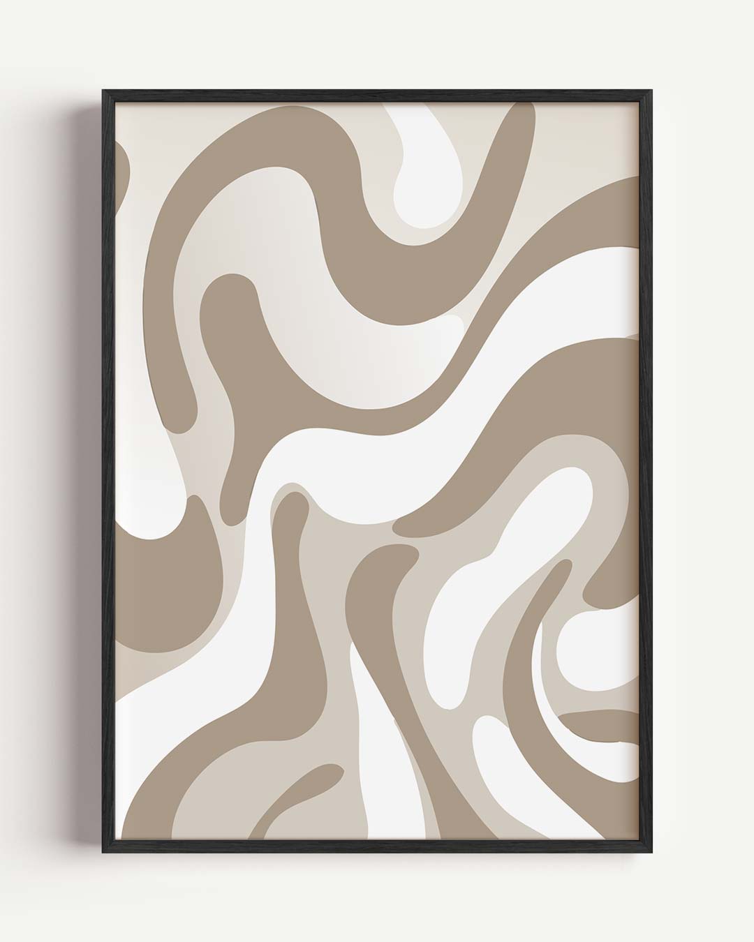 Organische Beige Droom – kleurrijke abstracte portret poster als wanddecoratie