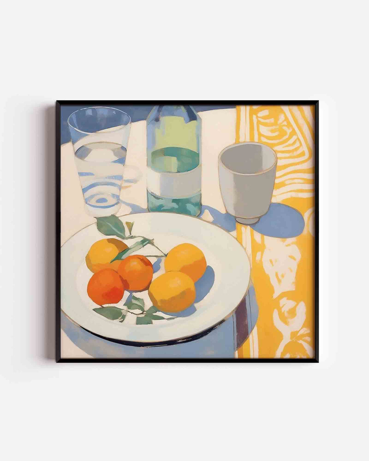 Citrus en glazen – keuken vierkante poster als wanddecoratie